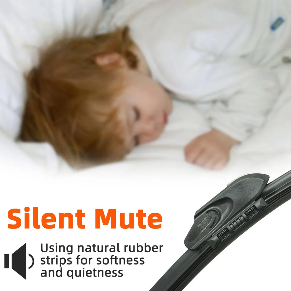 13"-28" Upgrade the universal J/U-shaped hook frameless wiper with high-quality rubber sheet for car windshield wipers