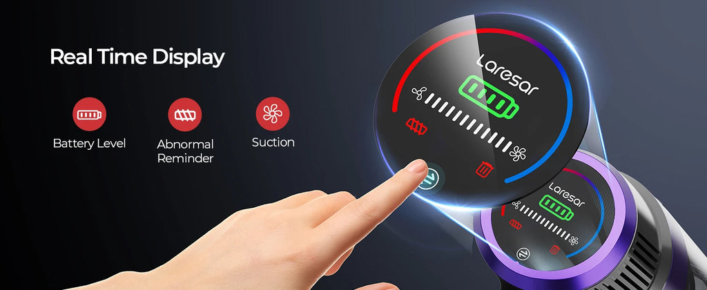LARESAR V8 48Kpa 500W Cordless Vacuum Cleaner Elite 8 Car 60 Mins Home Appliance Wireless Removable Battery NEW Brushless motor