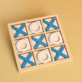 10 Piece Premium Solid Wooden Tic Tac Toe Board Game, Perfect For Backyard Entertainment, Classic Coffee Table Home Game Christmas 、Halloween 、Thanksgiving gifts!