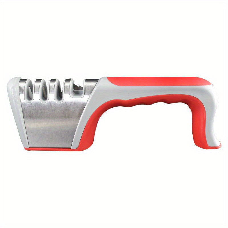 1pc, Knife Sharpening, Knife Sharpener, 4-in-1 Knife Sharpener, The Original Premium Polished Blades, Suitable For Ceramic And Steel Knives, Scissors, Kitchen Utensils, Apartment Essentials, College Dorm Essentials, Back To S