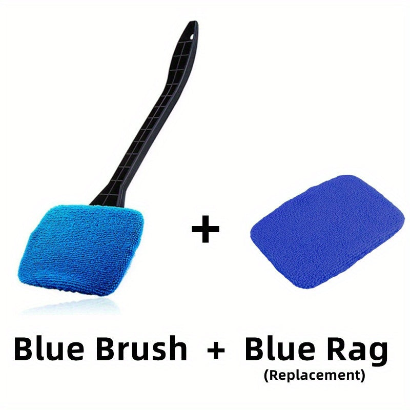 [Car Window Cleaning Brush Kit] Car Window Cleaning Brush Kit Windshield Cleaning Tool Interior Auto Glass Rain Scraper Long Handle Car Accessories