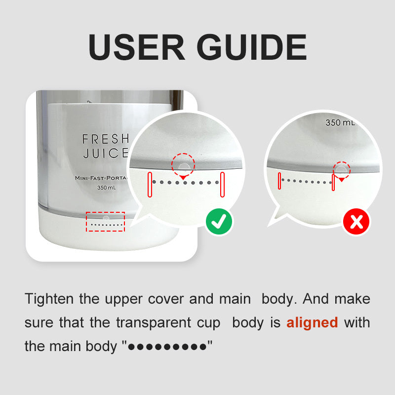 Portable Electric Wireless Mini Fruit Blender Juicer , 350ML , Perfect for On-the Go!