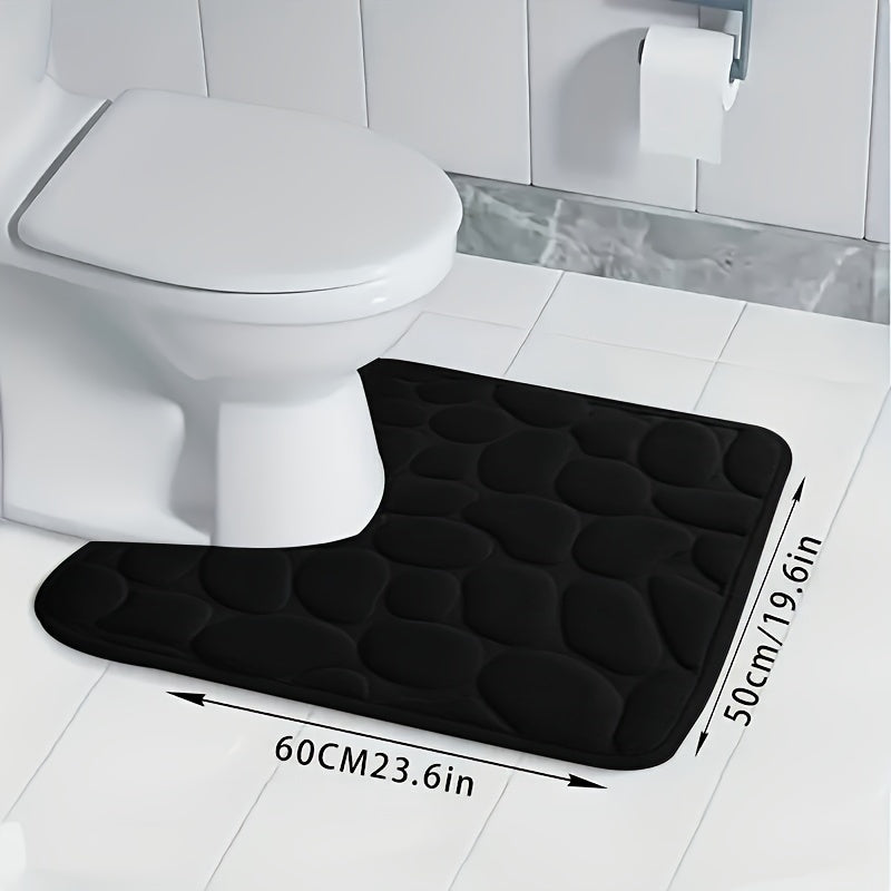 1pc Super Absorbent Memory Foam Bathroom Mat, Soft And Comfortable Floor Mat, Non-Slip Foot Mat, Machine Washable Floor Rug, Easy To Dry, Bathroom Decorations, kitchen Area Rugs, Laundry, bedrooom, shower, indoor mat, Bathroo