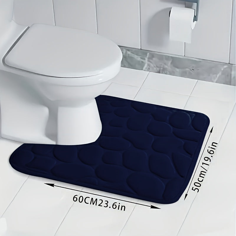 1pc Super Absorbent Memory Foam Bathroom Mat, Soft And Comfortable Floor Mat, Non-Slip Foot Mat, Machine Washable Floor Rug, Easy To Dry, Bathroom Decorations, kitchen Area Rugs, Laundry, bedrooom, shower, indoor mat, Bathroo