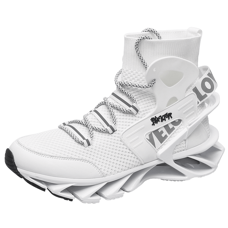 Mens Blade Type Running Shoes - Superbly Breathable, High-Performance Shock Absorption - Stylish High Top, Featherweight, Anti-Slip - Ideal for Running, Tennis, Gym, Casual Walking - Ultimate Athletic Sneakers for Men