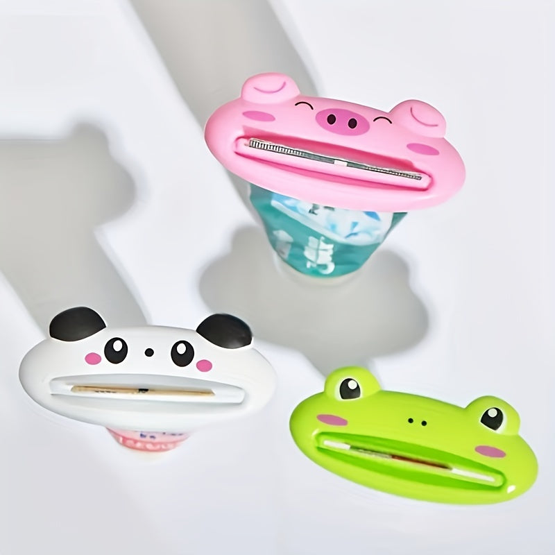 1pc Cartoon Toothpaste Squeezer, Cute Animal Toothpaste Tube Squeezer, 4 Options, Kids' Bathroom Accessories